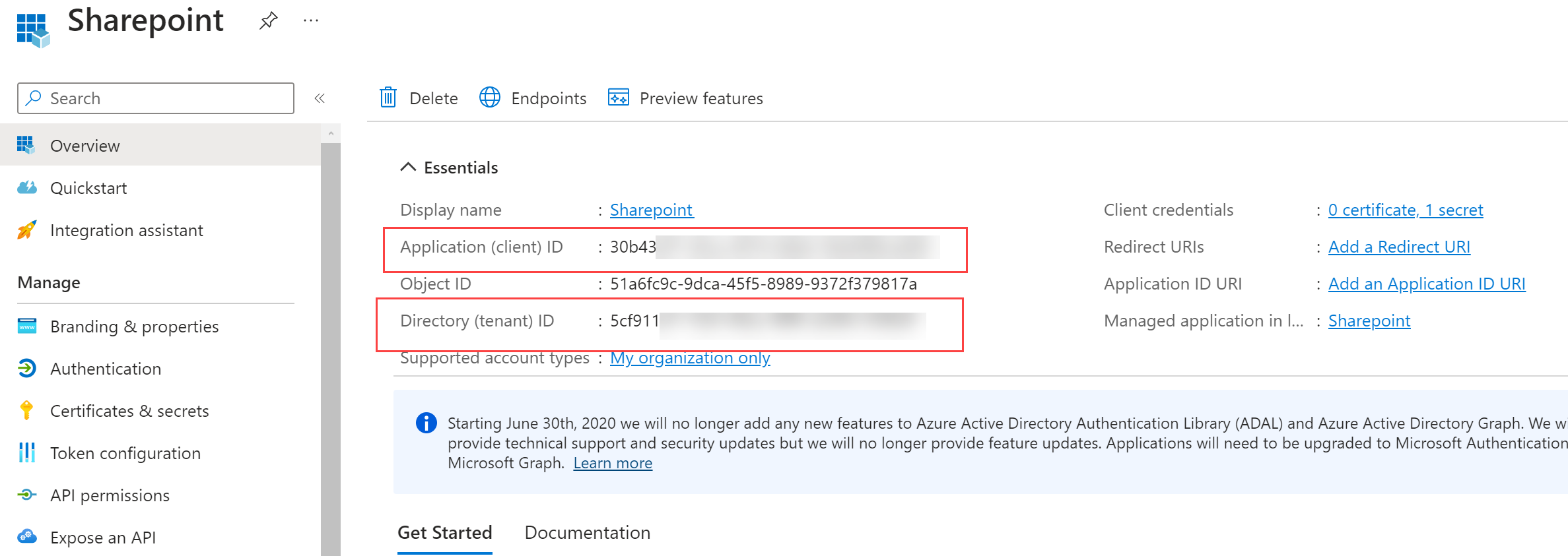 Azure portal screenshot 1